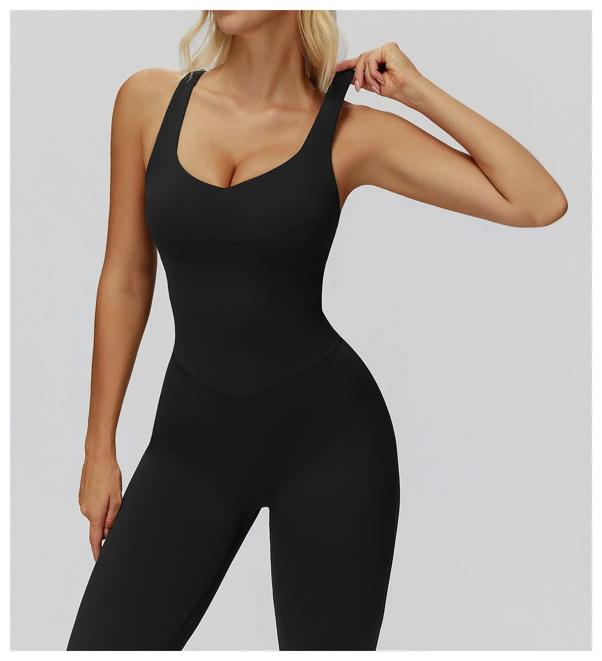 FlexFlow Cross-Back Flare Jumpsuit