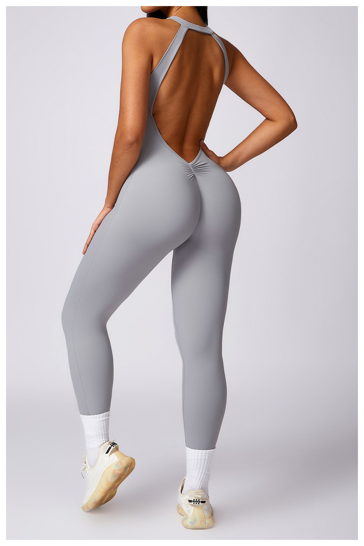 Sexy Backless Workout Jumpsuit