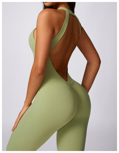 Sexy Backless Workout Jumpsuit