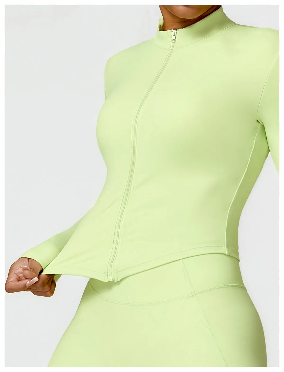 SculptFit Zip-Up Jacket & Biker Shorts Set