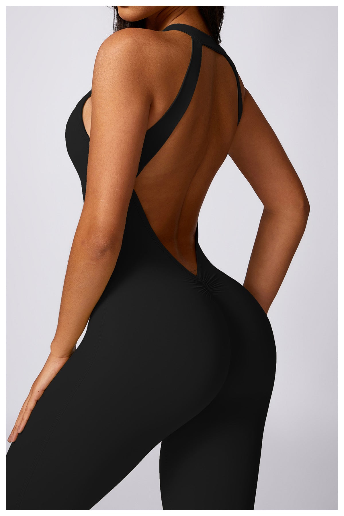 Sexy Backless Workout Jumpsuit