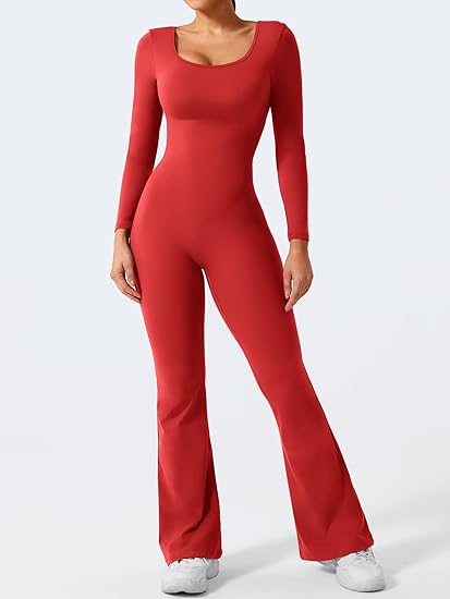 Long Sleeve Backless Wide Leg Jumpsuit