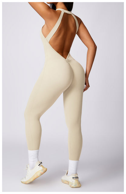 Sexy Backless Workout Jumpsuit