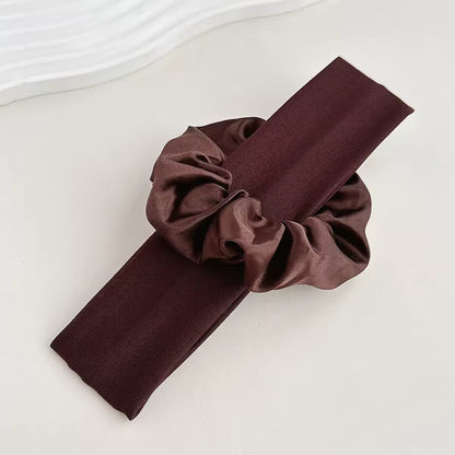 Simple Style Two-Piece Headband & Satin Scrunchie Set