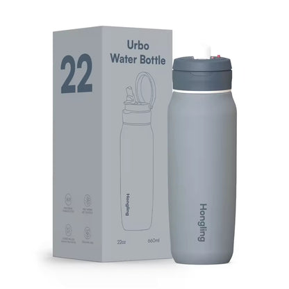 Portable Stainless Steel Vacuum Tumbler with Straw
