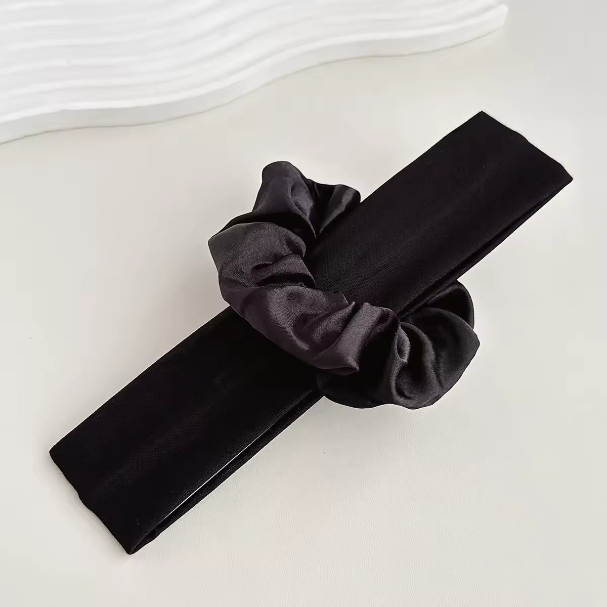 Simple Style Two-Piece Headband & Satin Scrunchie Set
