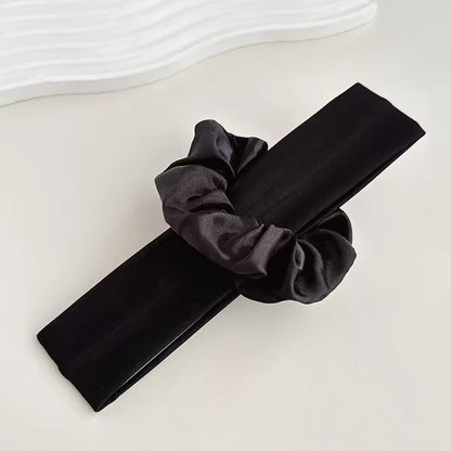 Simple Style Two-Piece Headband & Satin Scrunchie Set