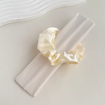Simple Style Two-Piece Headband & Satin Scrunchie Set