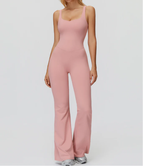 Butterfly Back Yoga Flared Jumpsuit