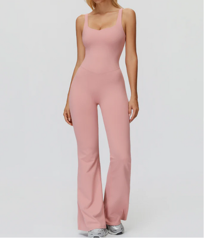 Butterfly Back Yoga Flared Jumpsuit
