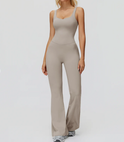 Butterfly Back Yoga Flared Jumpsuit