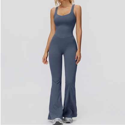 Butterfly Back Yoga Flared Jumpsuit