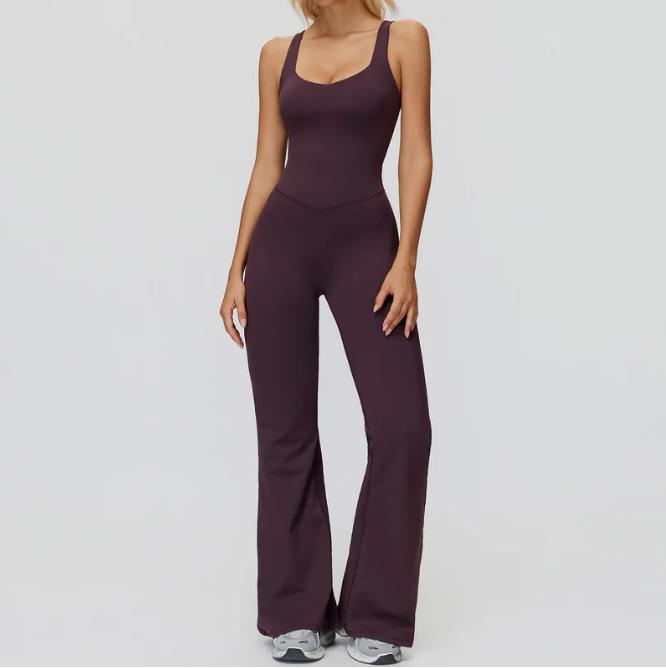 Butterfly Back Yoga Flared Jumpsuit