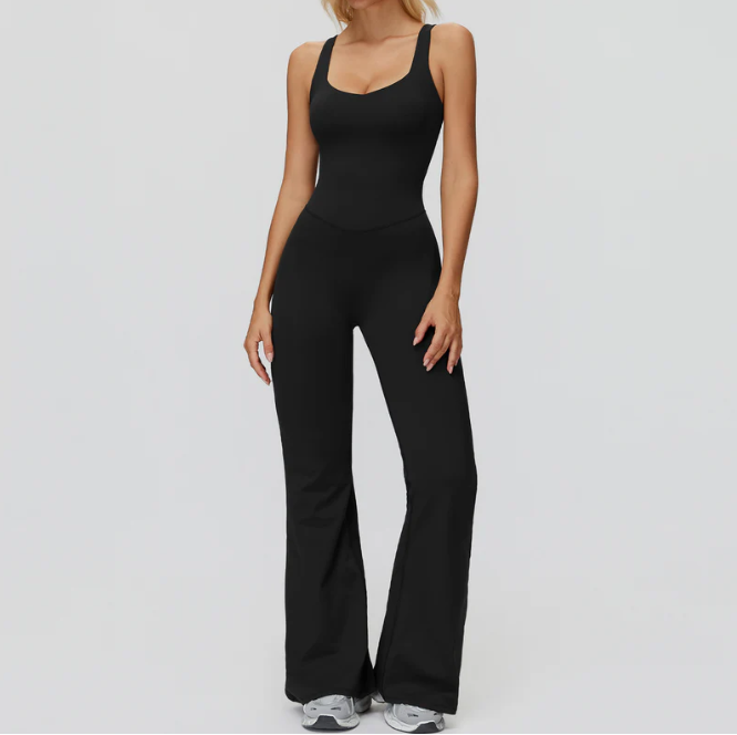 Butterfly Back Yoga Flared Jumpsuit