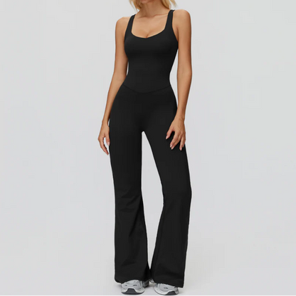 Butterfly Back Yoga Flared Jumpsuit