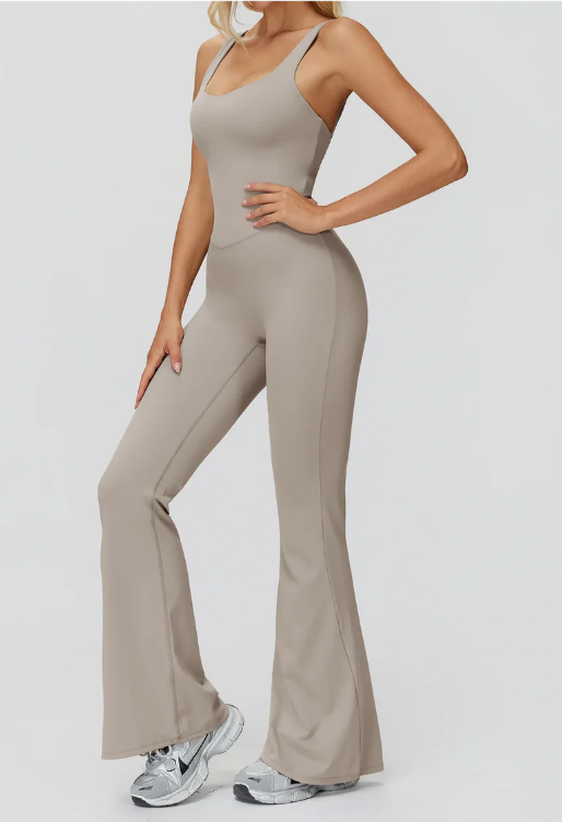 Butterfly Back Yoga Flared Jumpsuit