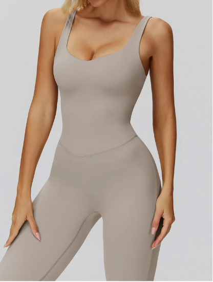 Butterfly Back Yoga Flared Jumpsuit