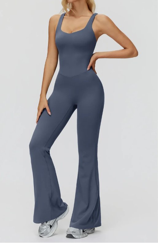 Butterfly Back Yoga Flared Jumpsuit