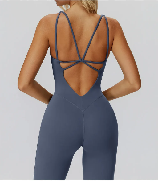 Butterfly Back Yoga Flared Jumpsuit