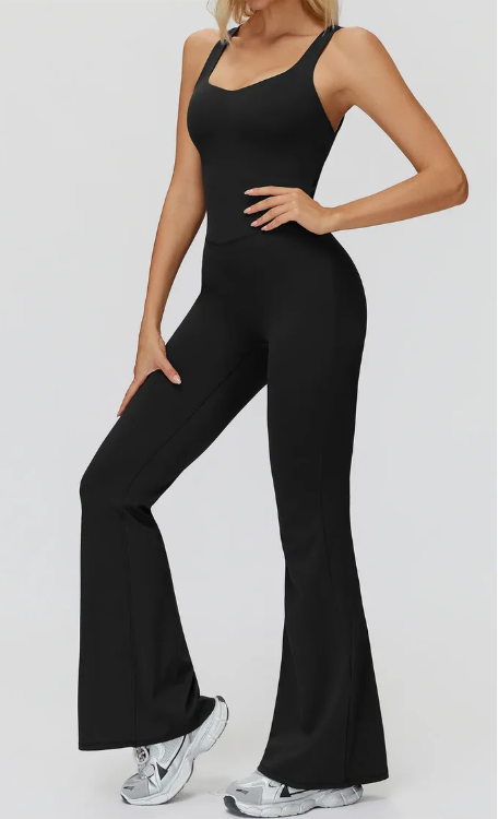 Butterfly Back Yoga Flared Jumpsuit