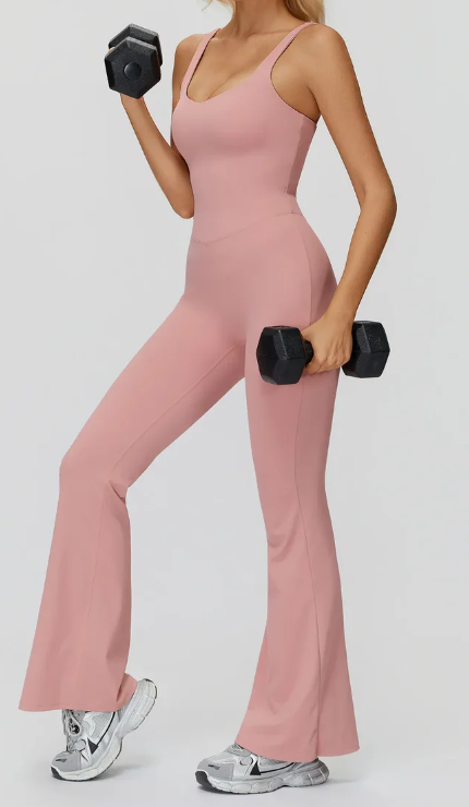Butterfly Back Yoga Flared Jumpsuit