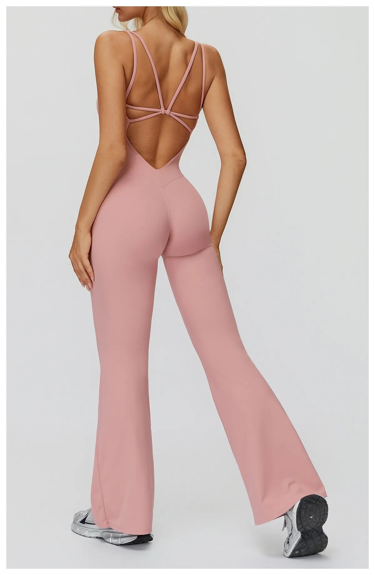 FlexFlow Cross-Back Flare Jumpsuit
