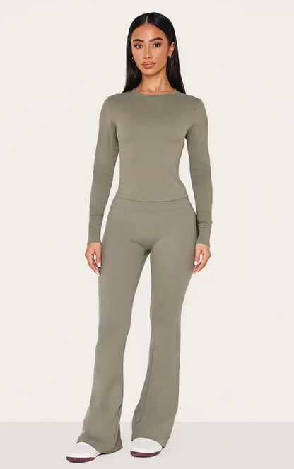 High Waist Flared Yoga Pants